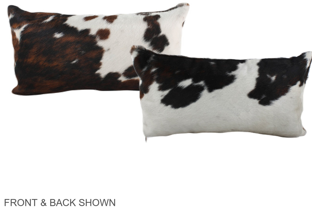 Tricolor 12"x22" Brazilian Cowhide Pillow #A39552 by Hudson Hides