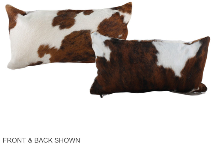 Tricolor 12"x22" Brazilian Cowhide Pillow #A39554 by Hudson Hides