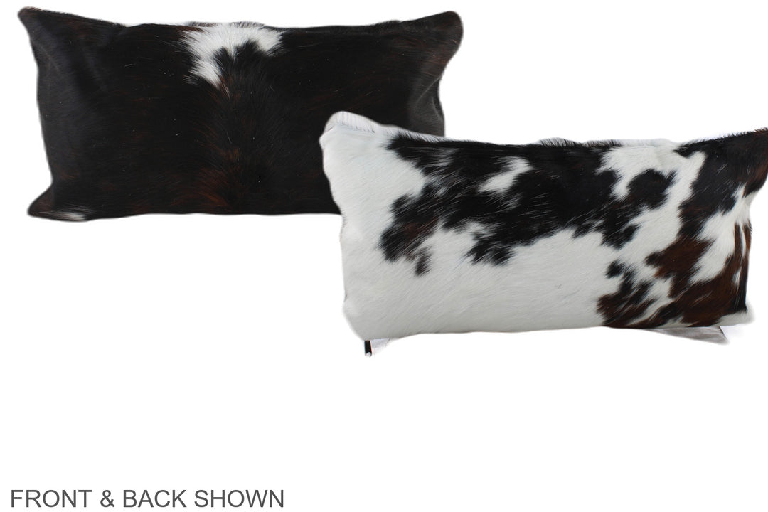 Black and White 12"x22" Brazilian Cowhide Pillow #A39556 by Hudson Hid