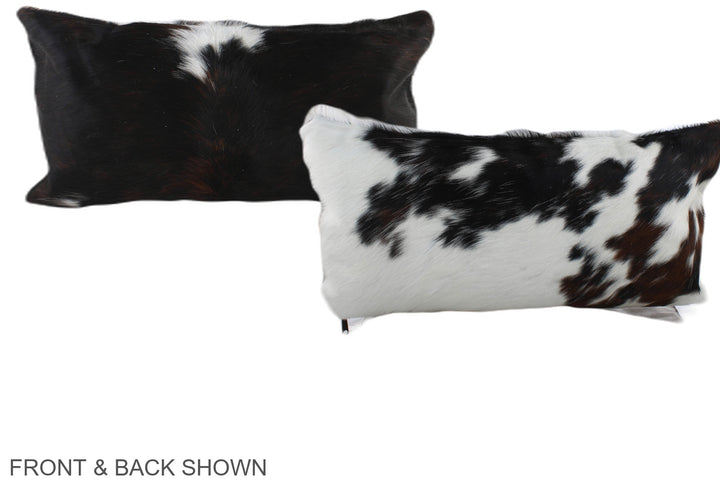 Black and White 12"x22" Brazilian Cowhide Pillow #A39556 by Hudson Hides