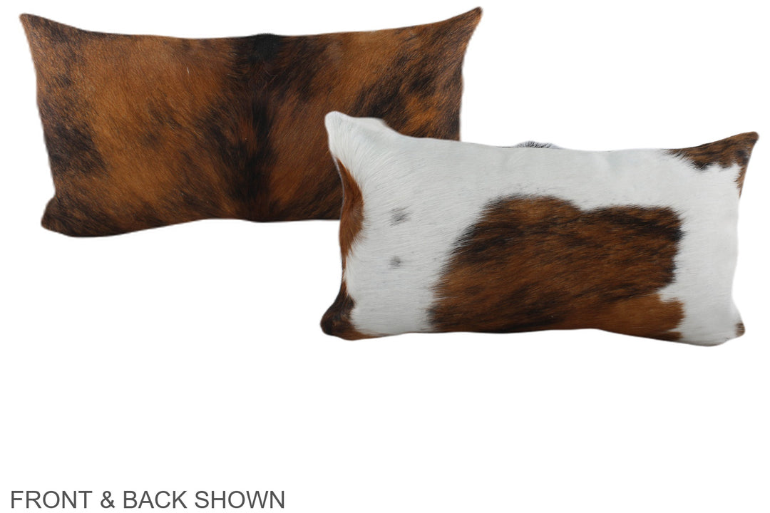 Tricolor 12"x22" Brazilian Cowhide Pillow #A39561 by Hudson Hides
