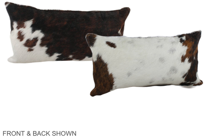 Tricolor 12"x22" Brazilian Cowhide Pillow #A39562 by Hudson Hides