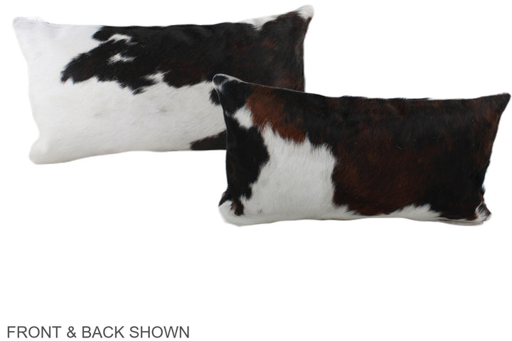 Tricolor 12"x22" Brazilian Cowhide Pillow #A39563 by Hudson Hides