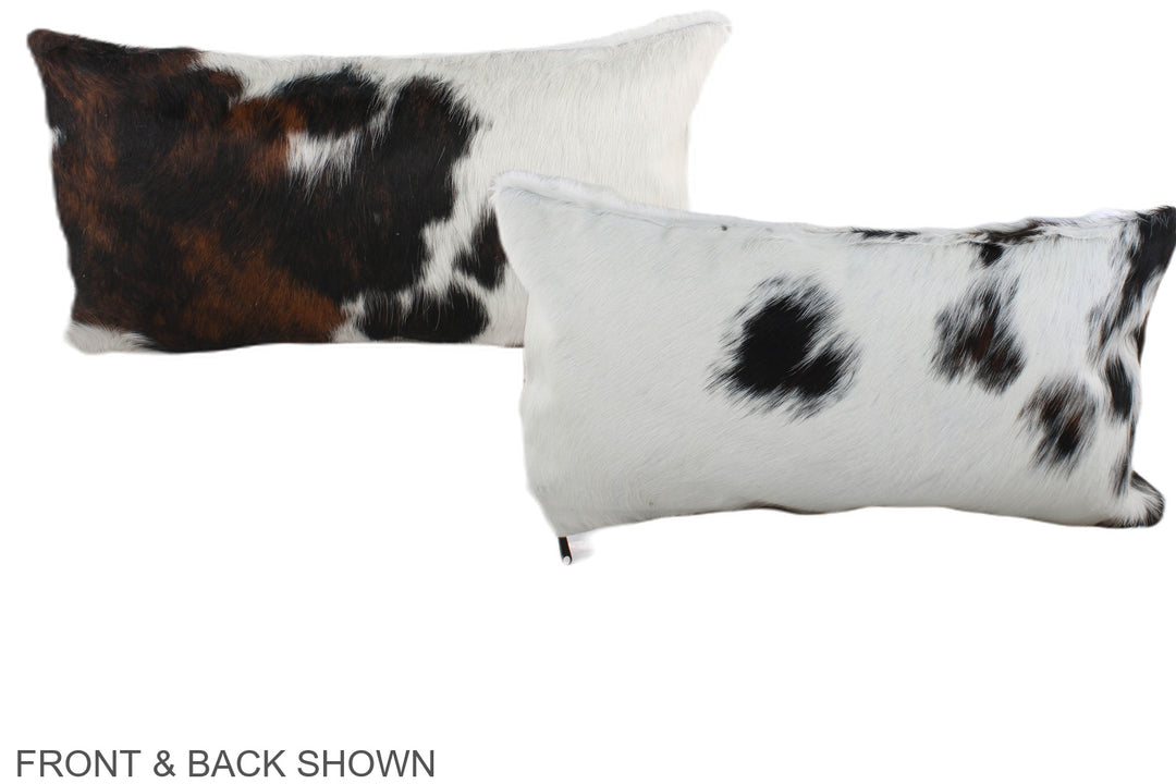 Tricolor 12"x22" Brazilian Cowhide Pillow #A39565 by Hudson Hides
