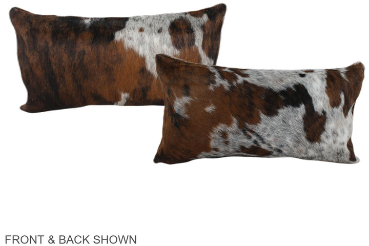 Tricolor 12"x22" Brazilian Cowhide Pillow #A39566 by Hudson Hides