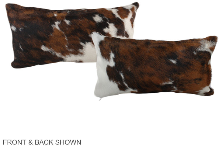 Tricolor 12"x22" Brazilian Cowhide Pillow #A39567 by Hudson Hides