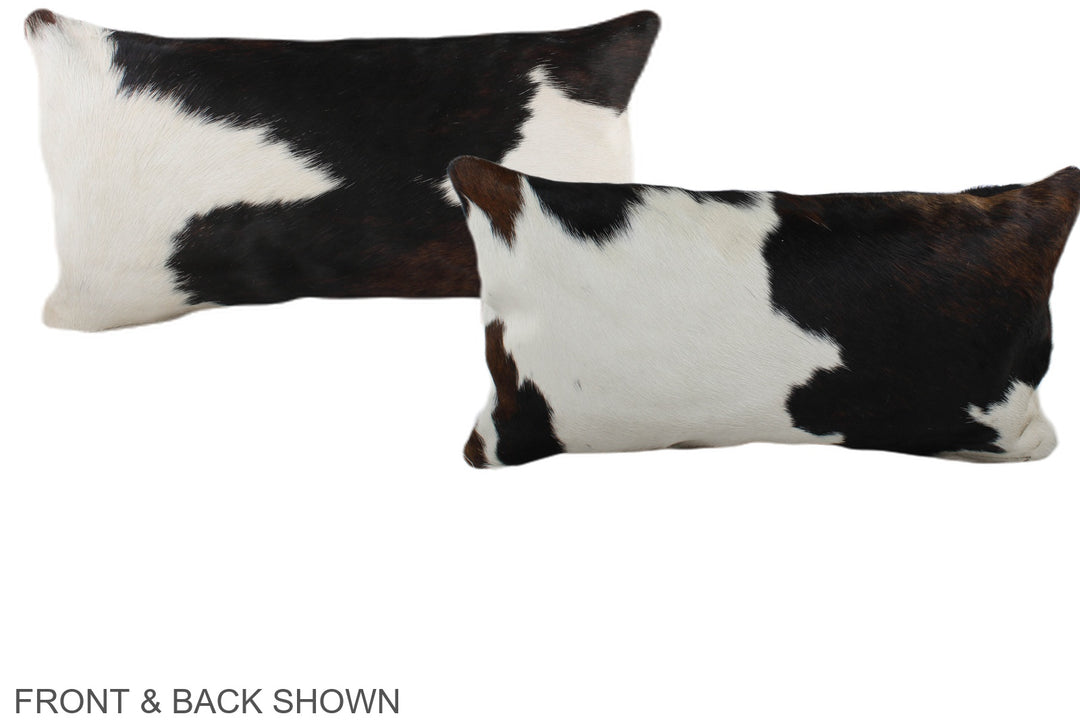 Tricolor 12"x22" Brazilian Cowhide Pillow #A39569 by Hudson Hides