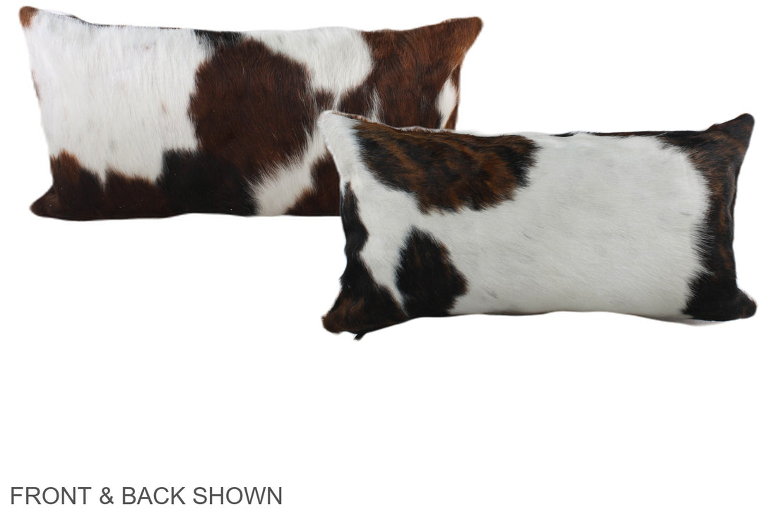 Tricolor 12"x22" Brazilian Cowhide Pillow #A39572 by Hudson Hides