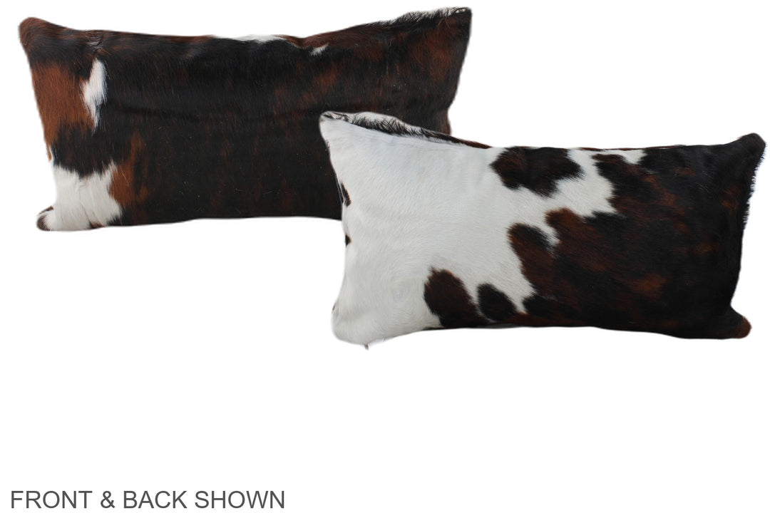 Tricolor 12"x22" Brazilian Cowhide Pillow #A39573 by Hudson Hides