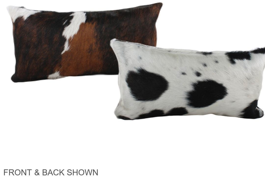 Tricolor 12"x22" Brazilian Cowhide Pillow #A39576 by Hudson Hides