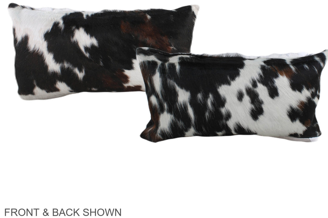 Tricolor 12"x22" Brazilian Cowhide Pillow #A39580 by Hudson Hides