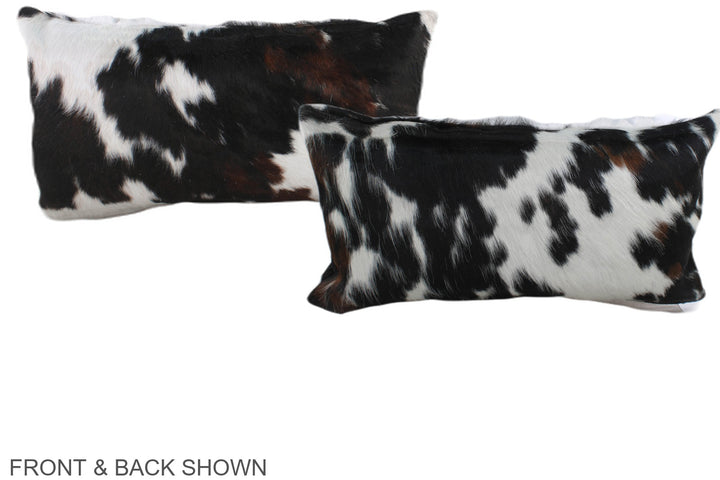 Tricolor 12"x22" Brazilian Cowhide Pillow #A39580 by Hudson Hides
