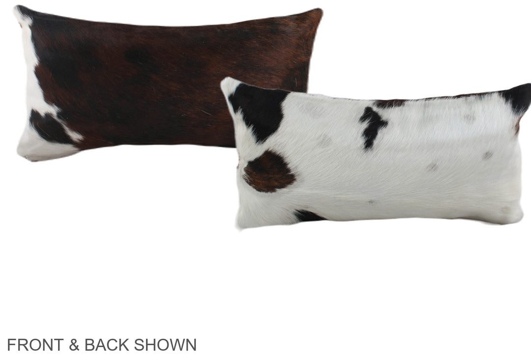 Tricolor 12"x22" Brazilian Cowhide Pillow #A39583 by Hudson Hides