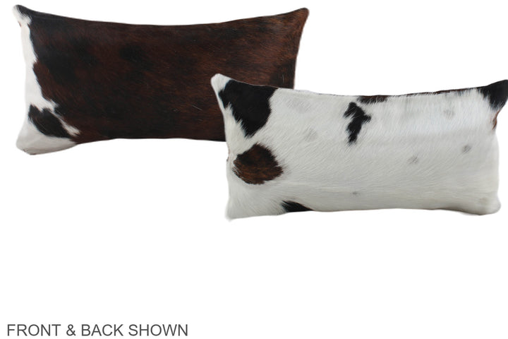 Tricolor 12"x22" Brazilian Cowhide Pillow #A39583 by Hudson Hides