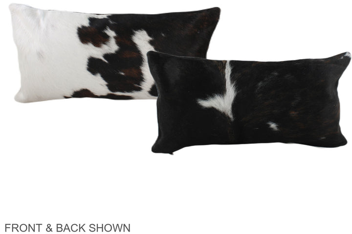 Tricolor 12"x22" Brazilian Cowhide Pillow #A39585 by Hudson Hides