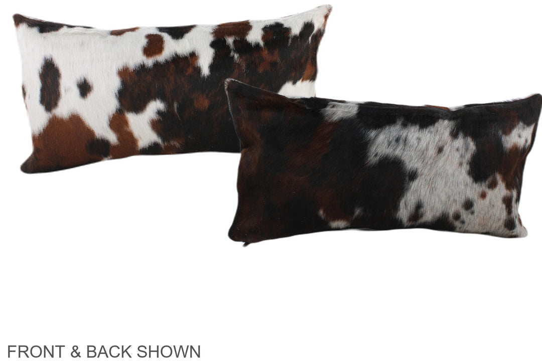 Tricolor 12"x22" Brazilian Cowhide Pillow #A39587 by Hudson Hides