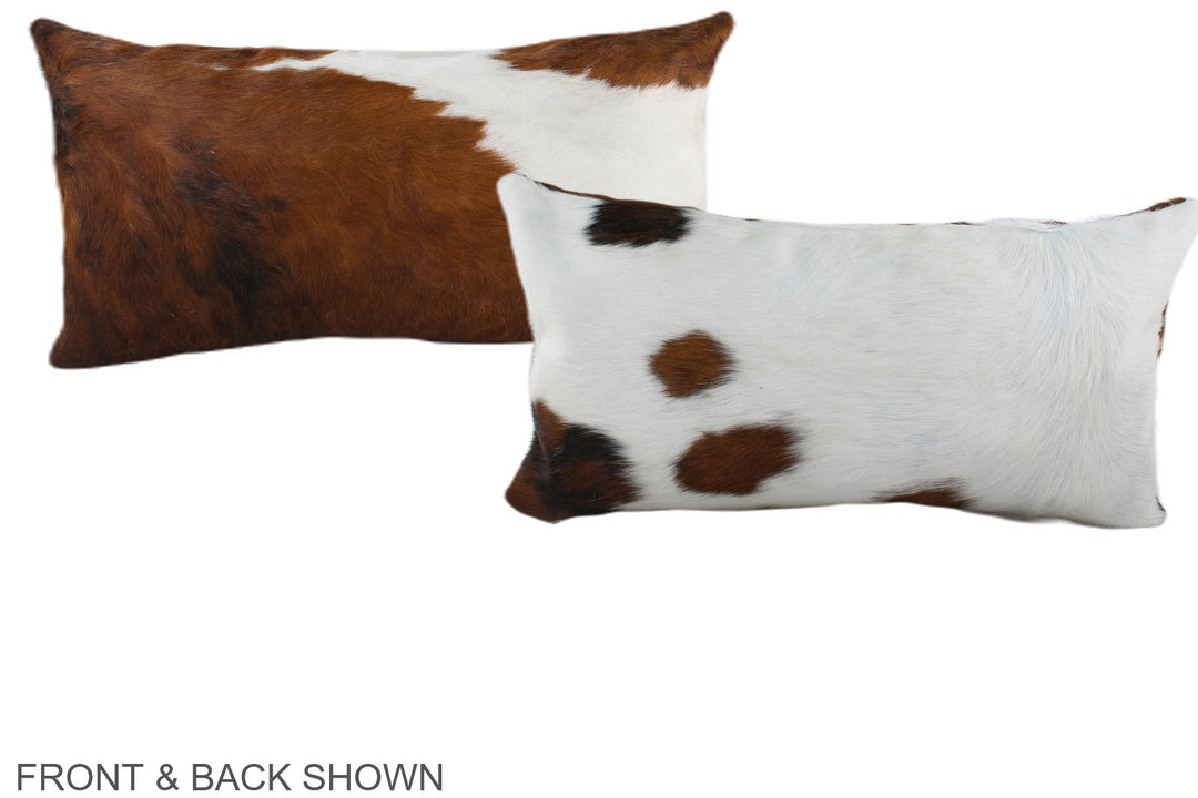 Tricolor 12"x22" Brazilian Cowhide Pillow #A39591 by Hudson Hides