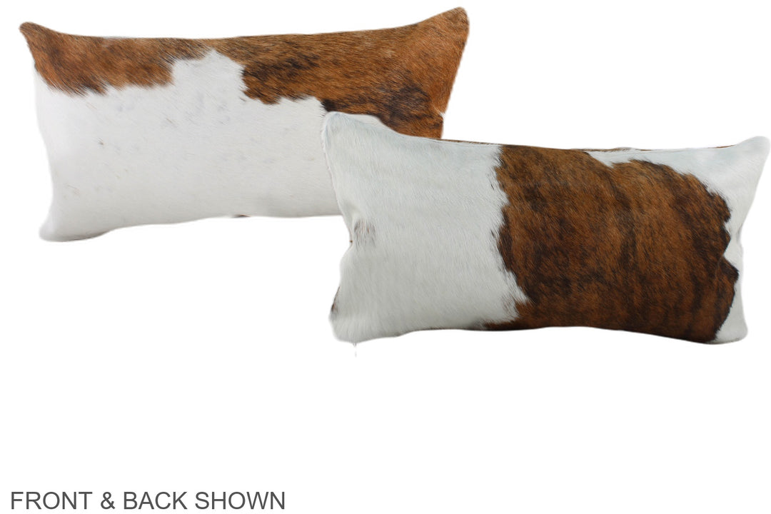 Tricolor 12"x22" Brazilian Cowhide Pillow #A39596 by Hudson Hides