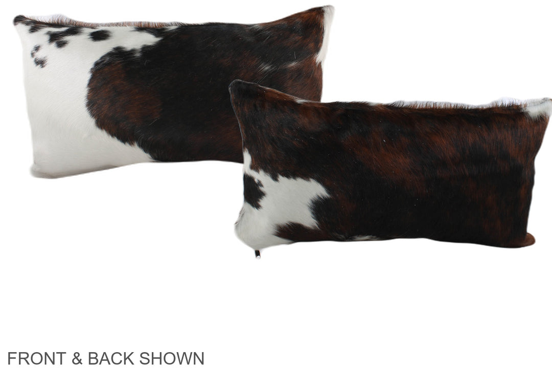 Tricolor 12"x22" Brazilian Cowhide Pillow #A39598 by Hudson Hides
