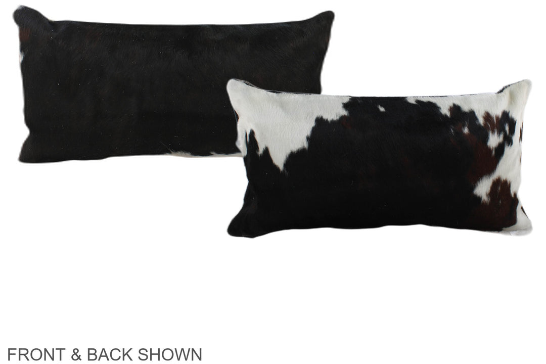 Black and White 12"x22" Brazilian Cowhide Pillow #A39599 by Hudson Hid