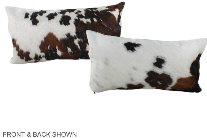 Tricolor 12"x22" Brazilian Cowhide Pillow #A39600 by Hudson Hides
