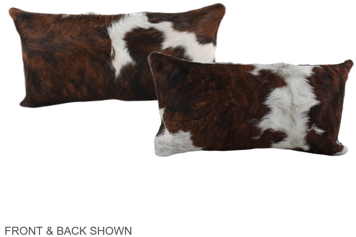 Tricolor 12"x22" Brazilian Cowhide Pillow #A39602 by Hudson Hides