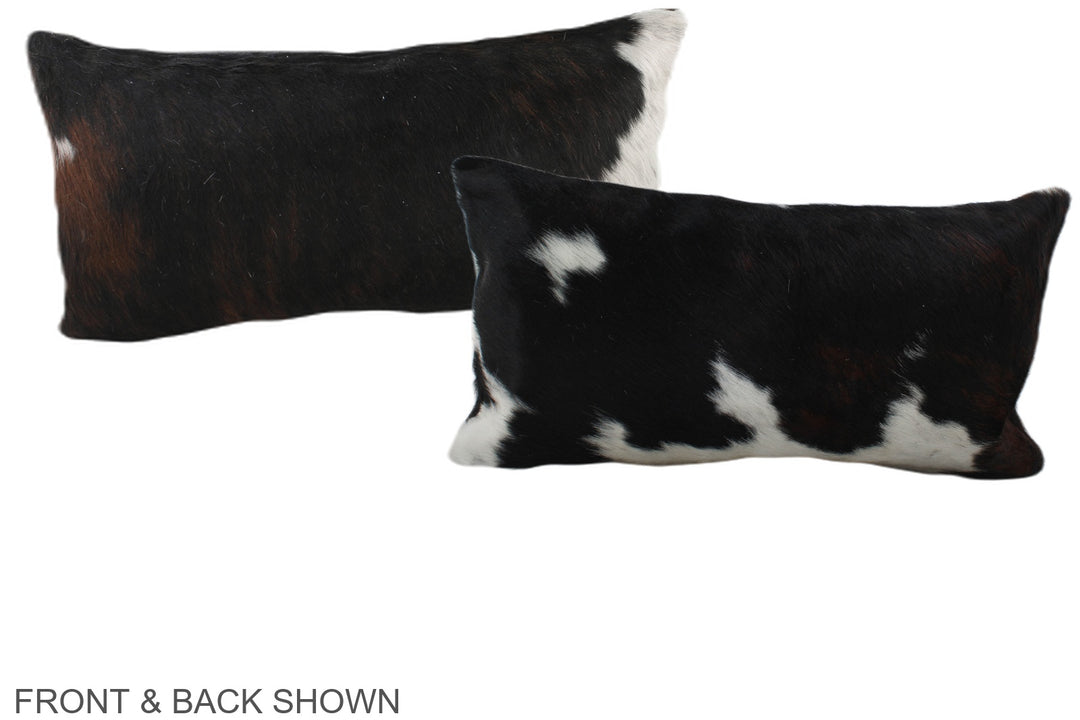 Black and White 12"x22" Brazilian Cowhide Pillow #A39603 by Hudson Hid