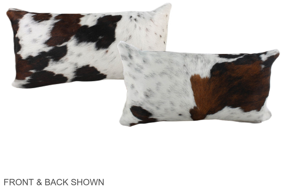 Tricolor 12"x22" Brazilian Cowhide Pillow #A39604 by Hudson Hides