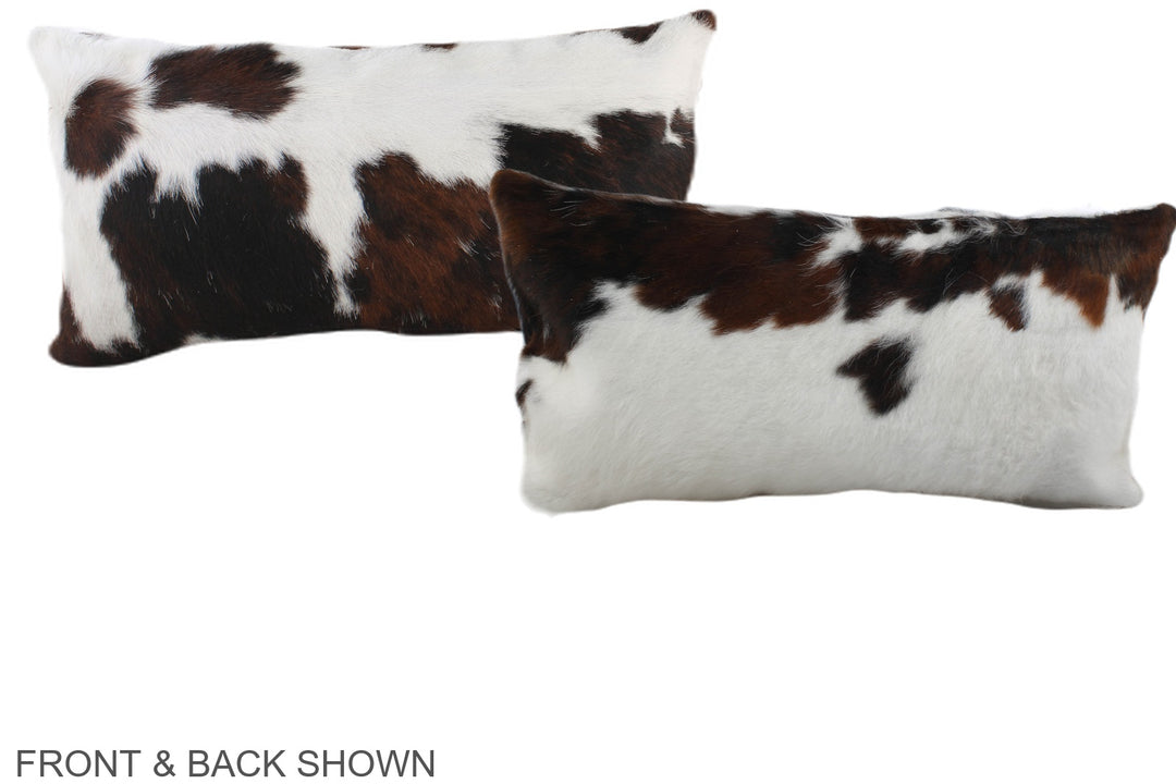Tricolor 12"x22" Brazilian Cowhide Pillow #A39605 by Hudson Hides