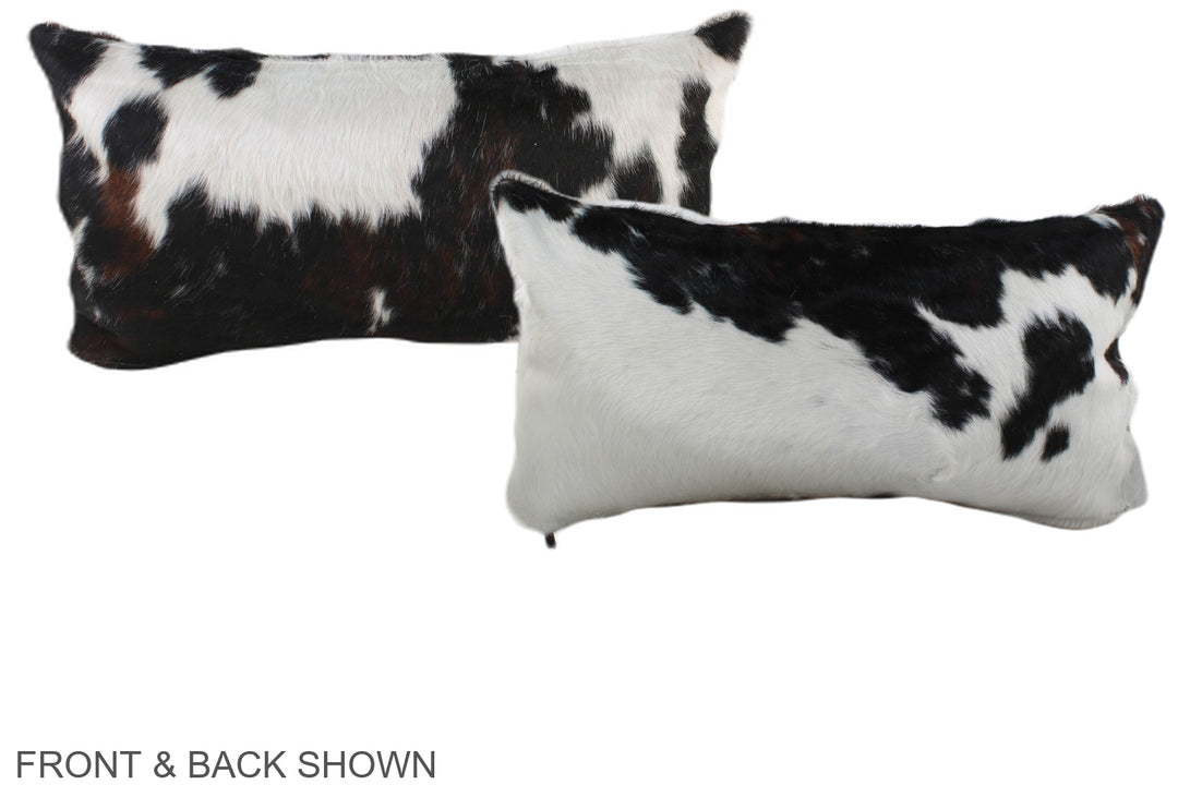 Tricolor 12"x22" Brazilian Cowhide Pillow #A39606 by Hudson Hides