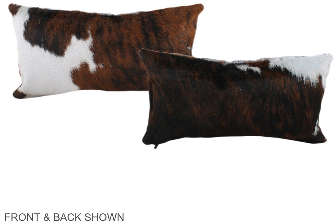 Tricolor 12"x22" Brazilian Cowhide Pillow #A39608 by Hudson Hides