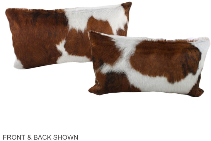 Tricolor 12"x22" Brazilian Cowhide Pillow #A39610 by Hudson Hides