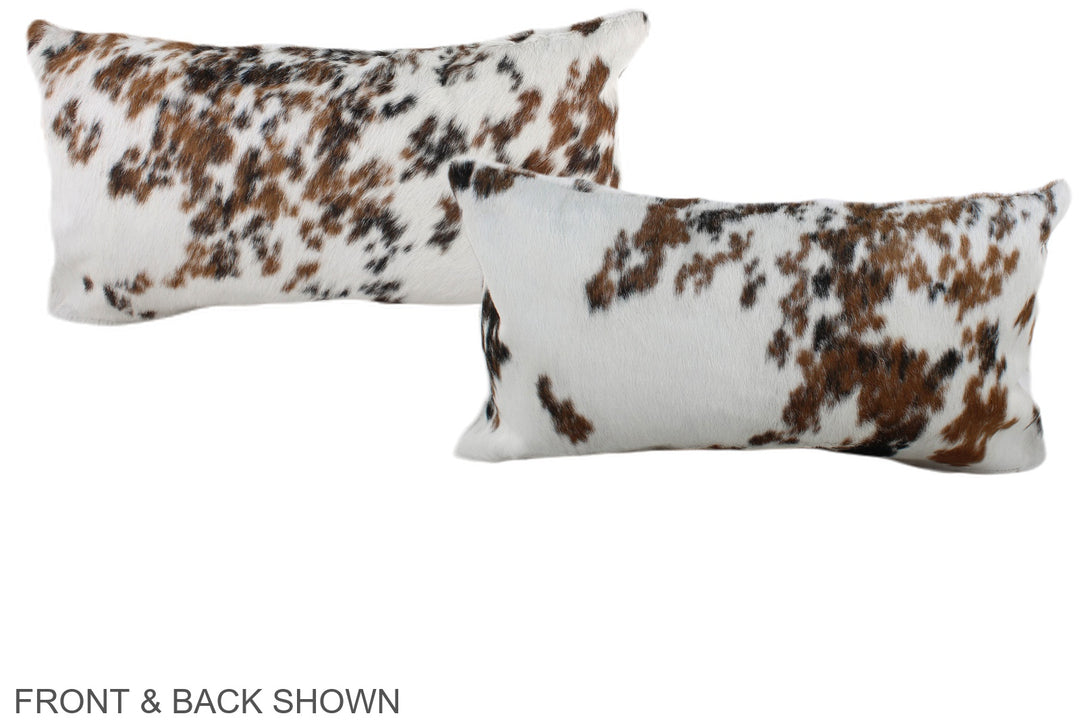 Tricolor 12"x22" Brazilian Cowhide Pillow #A39611 by Hudson Hides