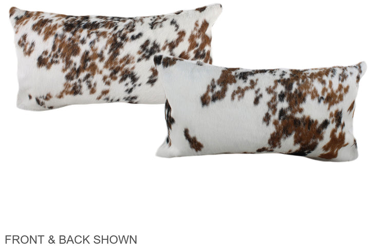 Tricolor 12"x22" Brazilian Cowhide Pillow #A39611 by Hudson Hides