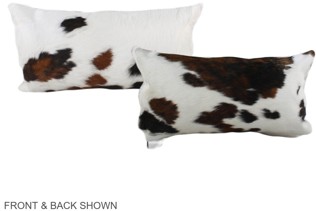 Tricolor 12"x22" Brazilian Cowhide Pillow #A39614 by Hudson Hides