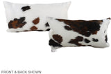 Tricolor 12"x22" Brazilian Cowhide Pillow #A39614 by Hudson Hides