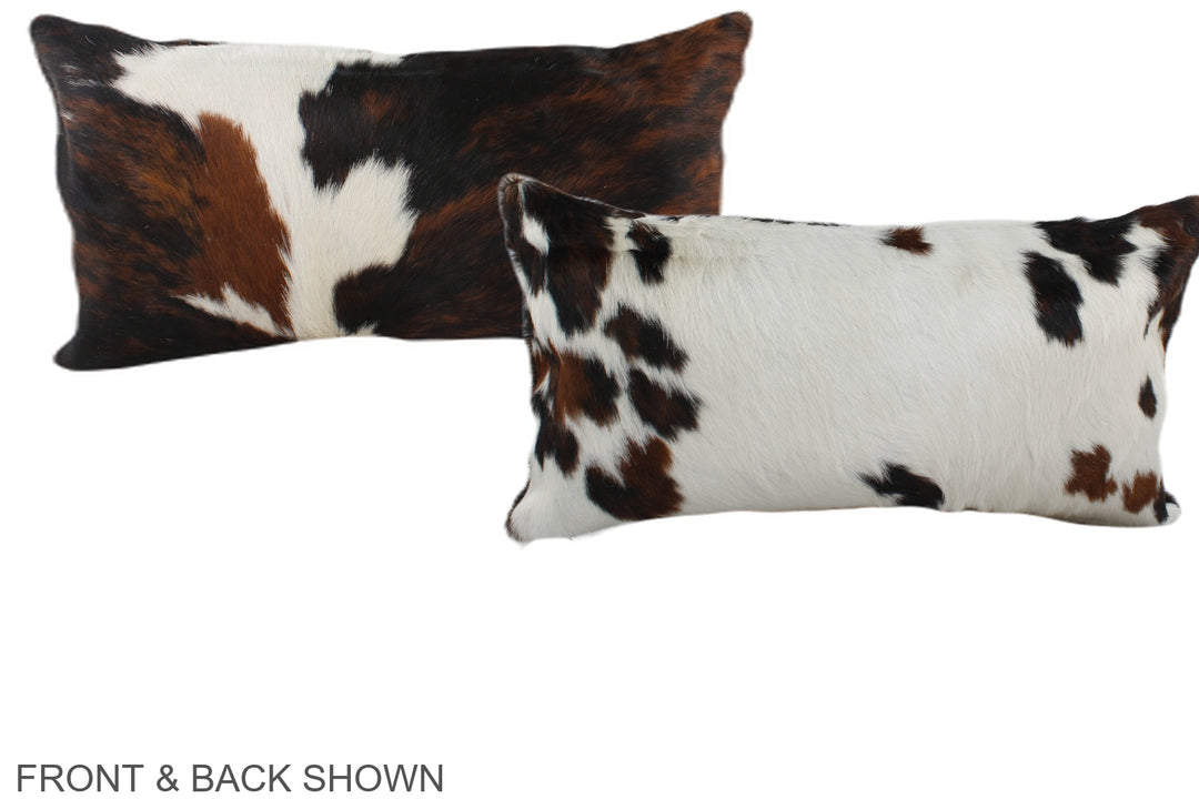 Tricolor 12"x22" Brazilian Cowhide Pillow #A39615 by Hudson Hides