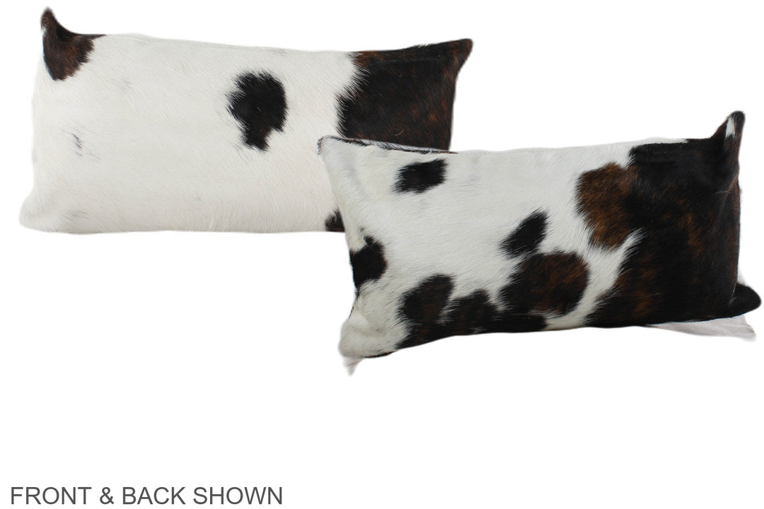 Tricolor 12"x22" Brazilian Cowhide Pillow #A39618 by Hudson Hides
