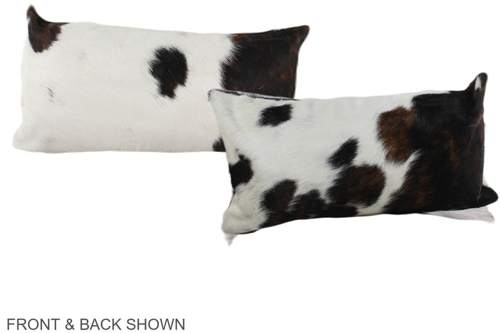 Tricolor 12"x22" Brazilian Cowhide Pillow #A39618 by Hudson Hides
