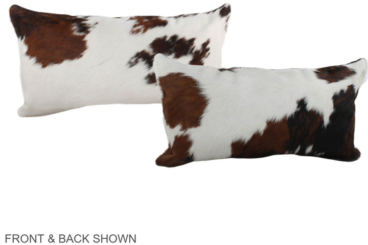 Tricolor 12"x22" Brazilian Cowhide Pillow #A39622 by Hudson Hides