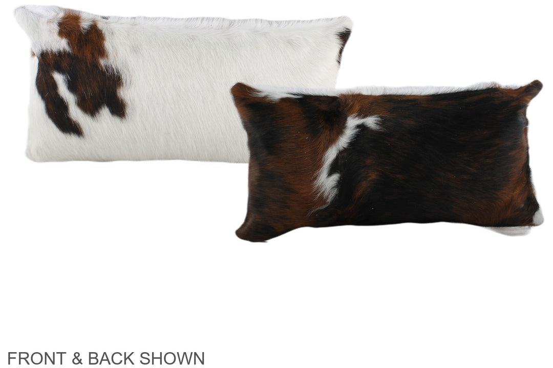 Tricolor 12"x22" Brazilian Cowhide Pillow #A39624 by Hudson Hides