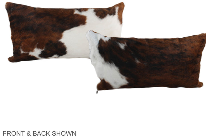 Tricolor 12"x22" Brazilian Cowhide Pillow #A39625 by Hudson Hides