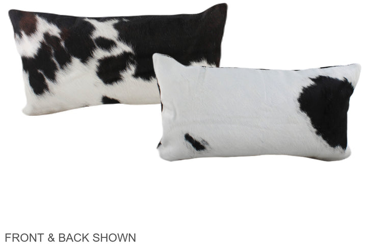 Black and White 12"x22" Brazilian Cowhide Pillow #A39626 by Hudson Hides