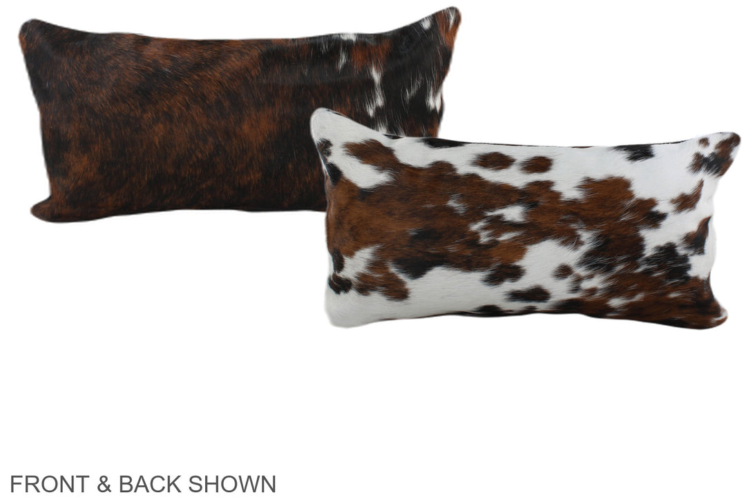 Tricolor 12"x22" Brazilian Cowhide Pillow #A39627 by Hudson Hides