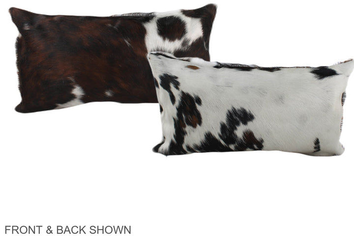 Tricolor 12"x22" Brazilian Cowhide Pillow #A39630 by Hudson Hides