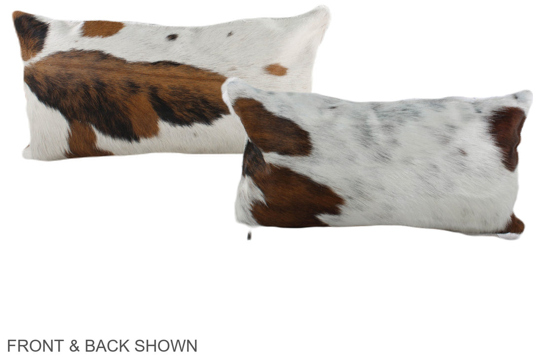 Tricolor 12"x22" Brazilian Cowhide Pillow #A39631 by Hudson Hides