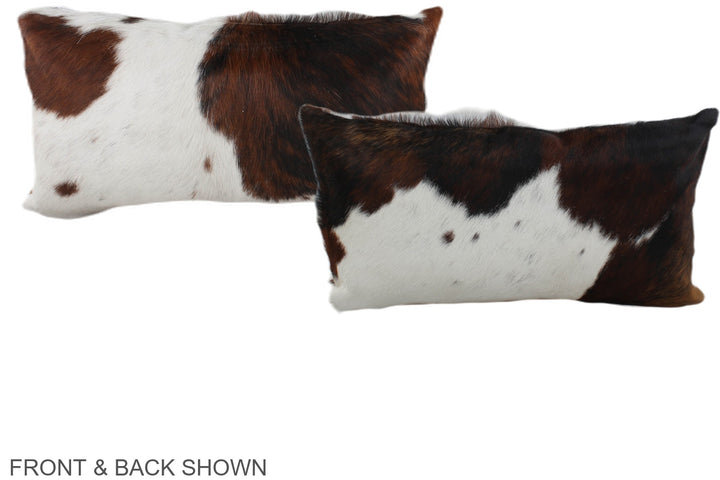 Tricolor 12"x22" Brazilian Cowhide Pillow #A39632 by Hudson Hides
