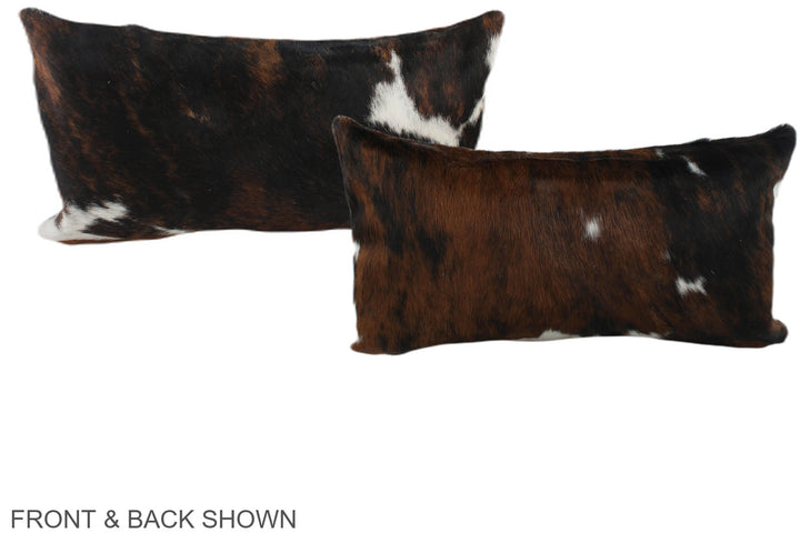 Tricolor 12"x22" Brazilian Cowhide Pillow #A39634 by Hudson Hides