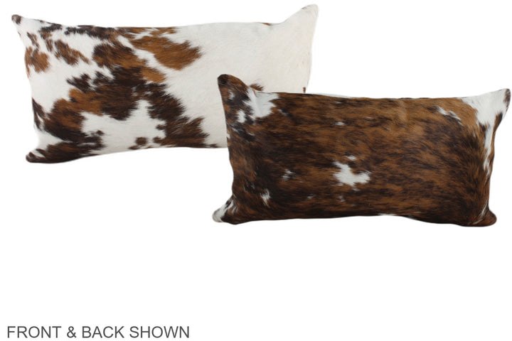 Tricolor 12"x22" Brazilian Cowhide Pillow #A39635 by Hudson Hides