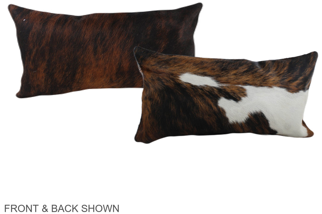 Tricolor 12"x22" Brazilian Cowhide Pillow #A39638 by Hudson Hides